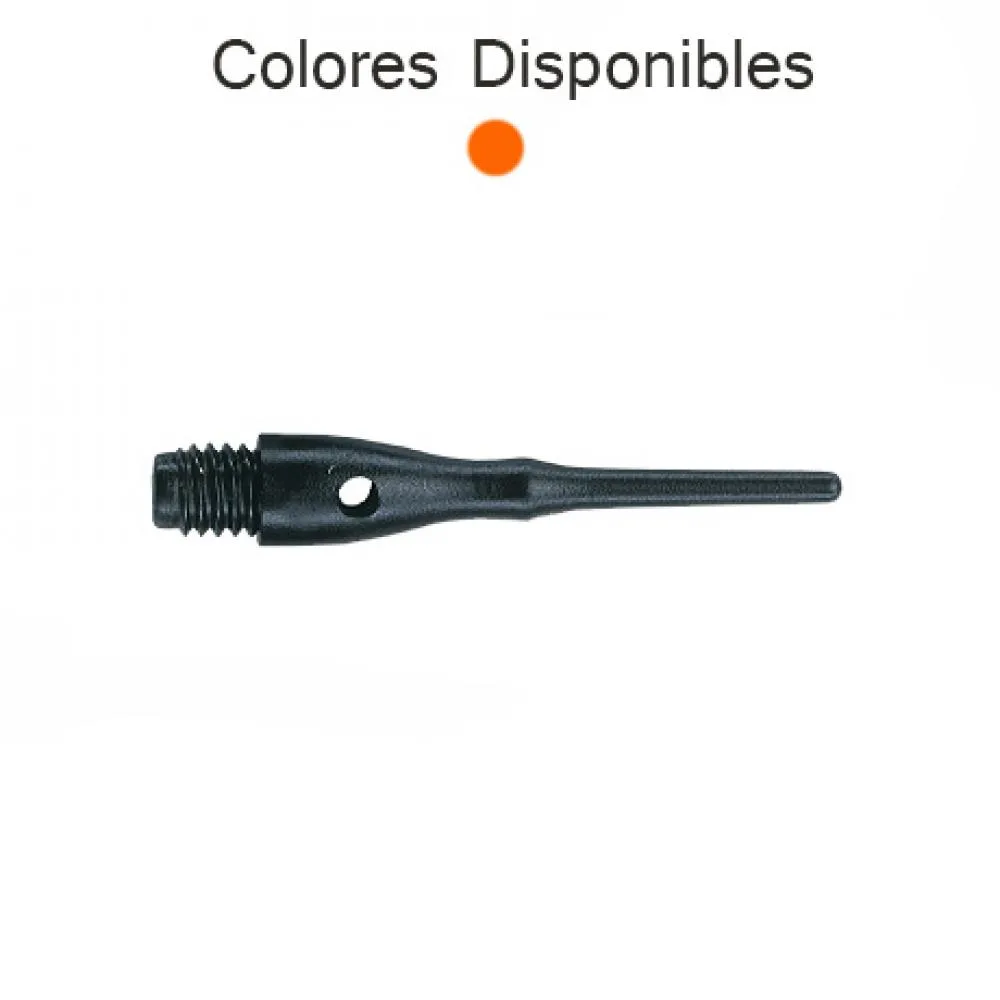 Puntas Unicorn Darts Contour Naranja Neón 2ba 27mm 1000unid