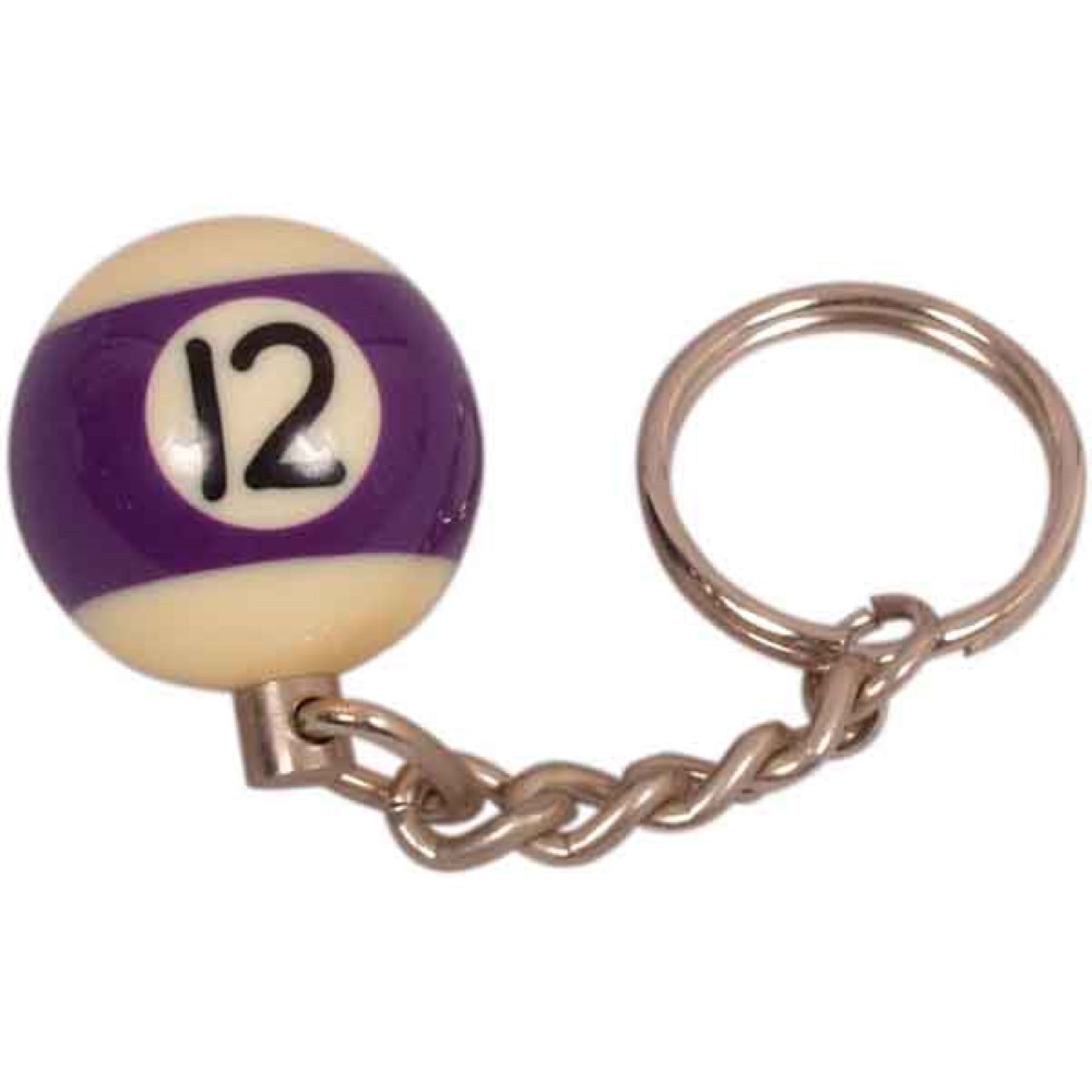 Llavero Bola Billar 25mm nº12
