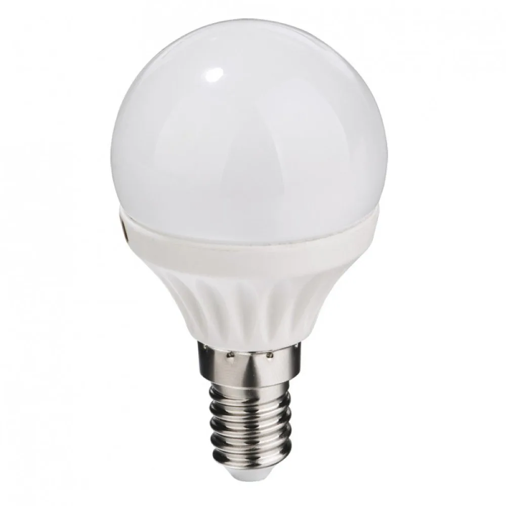 Bombilla Esferica Led E14 6W Fria