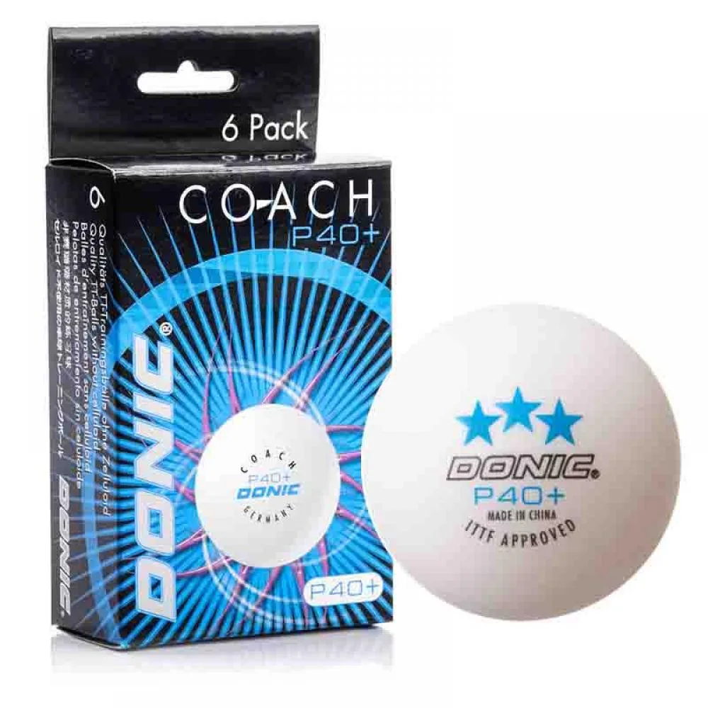 Bola Ping Pong Donic P40+ 6 unit Coach