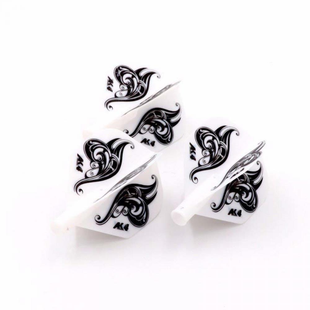  Plumas Flights Darts Cuesoul Tero AK4 Blanca Logo Standard 