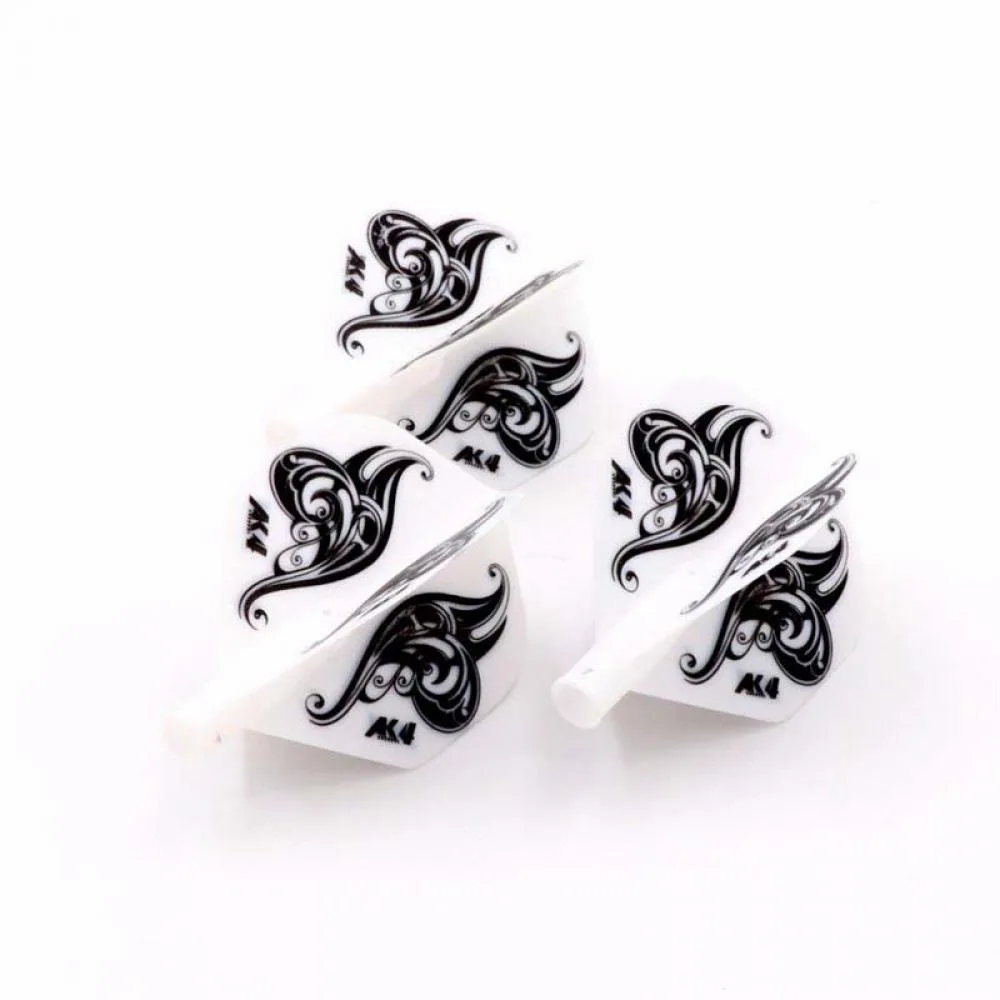  Plumas Flights Darts Cuesoul Tero AK4 Blanca Logo Standard 