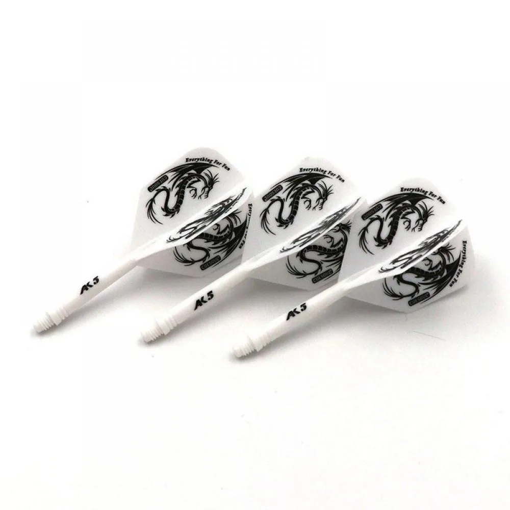  Plumas Cuesoul Flights AK5 Shape M Blanca Dragon Pattern 
