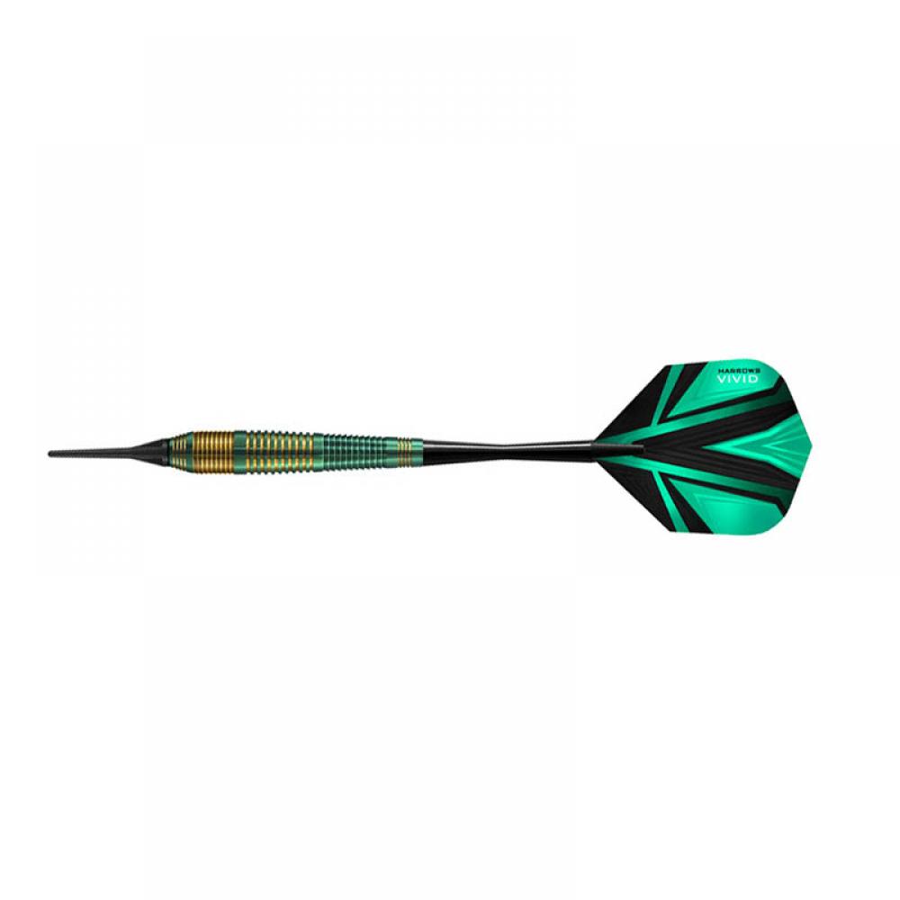  Dardos Harrows Darts Vivid Brass Green 18g