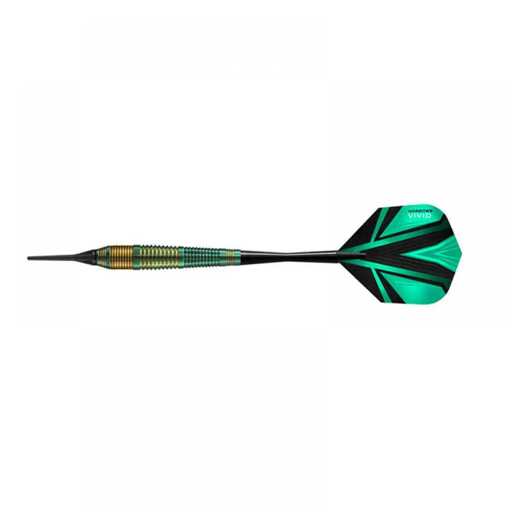  Dardos Harrows Darts Vivid Brass Green 18g