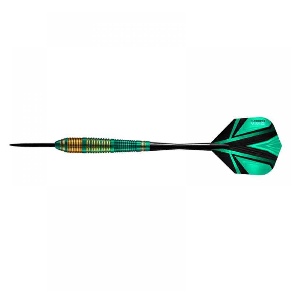 Dardos Harrows Darts Vivid Brass Green 24gR