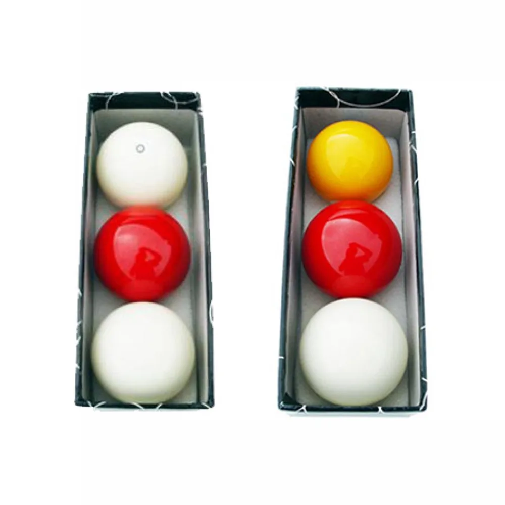 Juego Bolas Billar Carambolas Tricolor + Carambola Estandar 61.5mm 