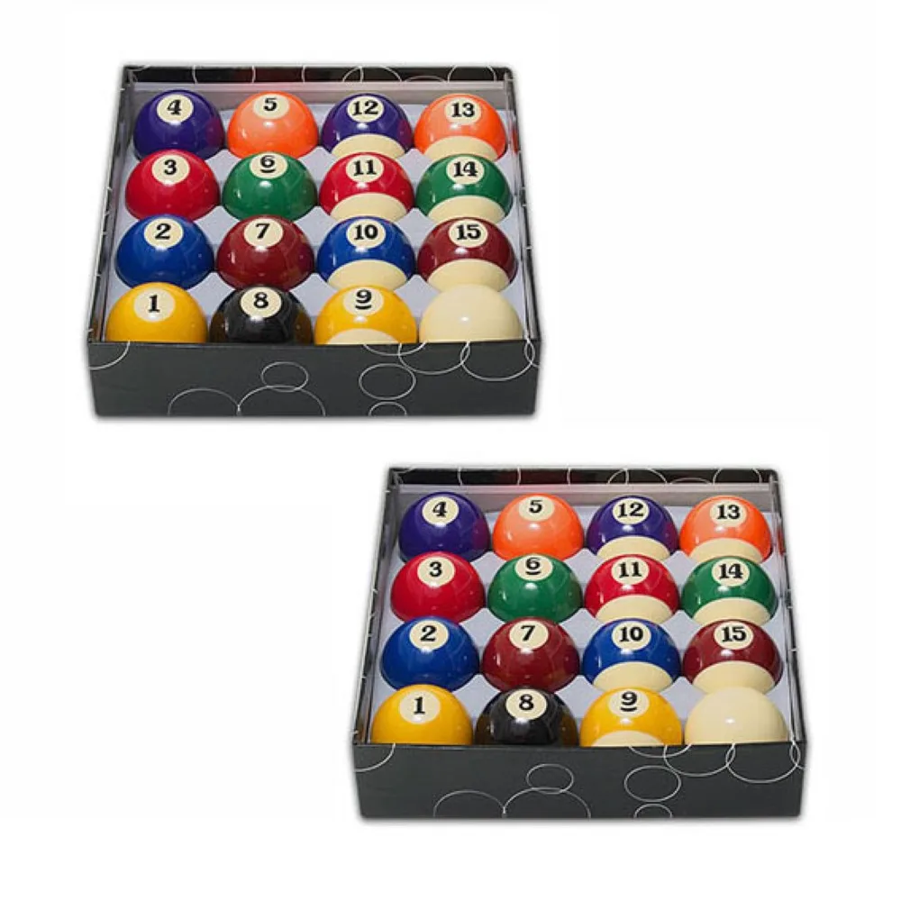 Pack 2 Juegos Bolas Billar Economicas Standard Green 57.3mm 60.3mm