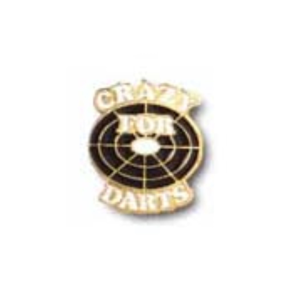 Pin Crazy For Darts Blanco/Negro
