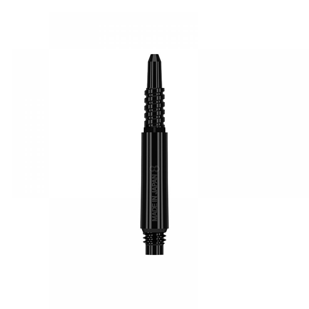  Cañas Shaft 8 Flights Black Regular Fixed 19.0mm Set 3 Unid. 