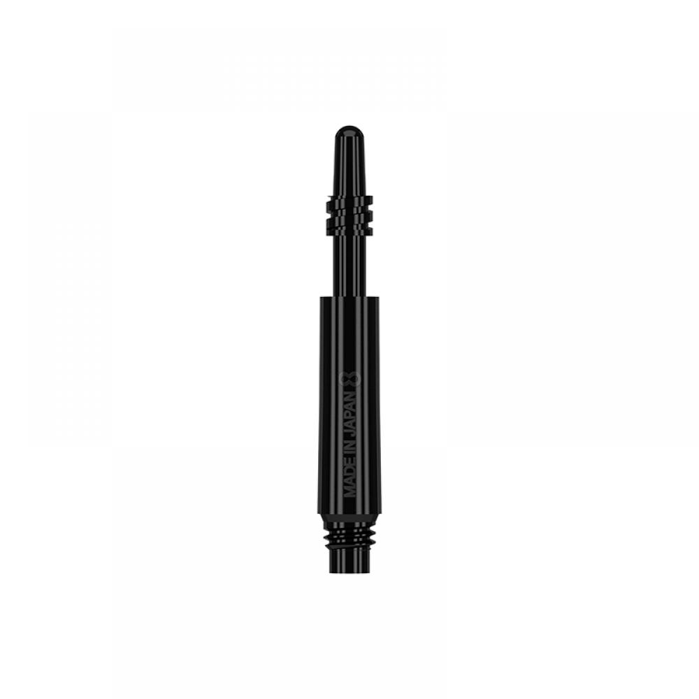  Cañas Shaft 8 Flights Black Regular Spin 19.0mm Set 3 Unid. 