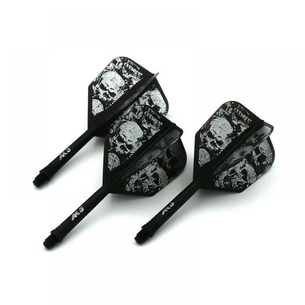  Plumas Cuesoul Flights AK5 Shape Negra Skeleton Pattern L Black 