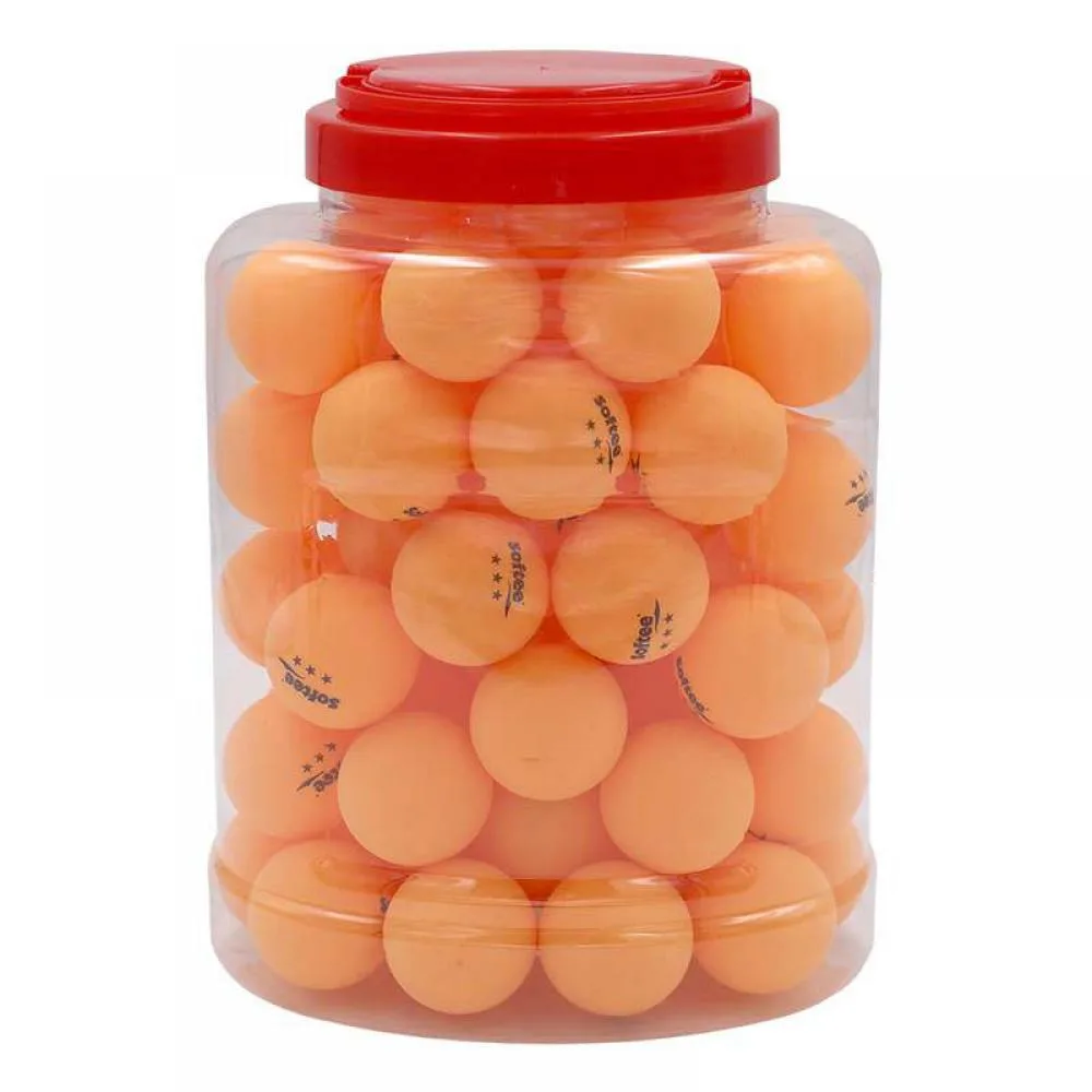 Bote 60 Pelotas PVC Softee Tenis Mesa Naranja