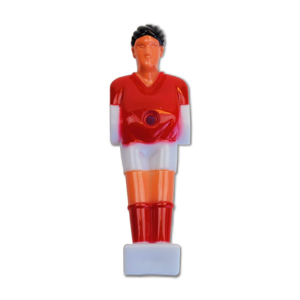 Jugador Futbolines Plastico Rojo Blanco 13mm