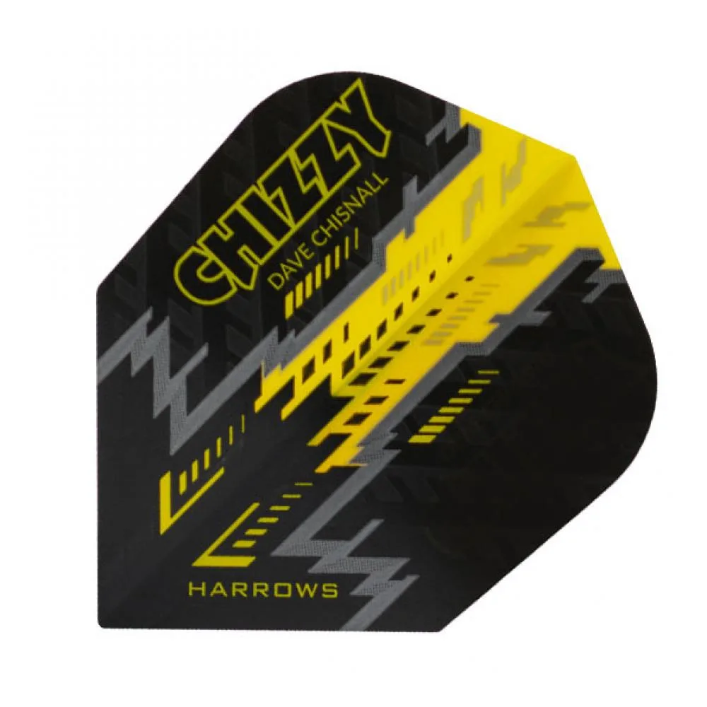  Plumas Harrows Darts Flights Prime Chizzy Black Yellow 