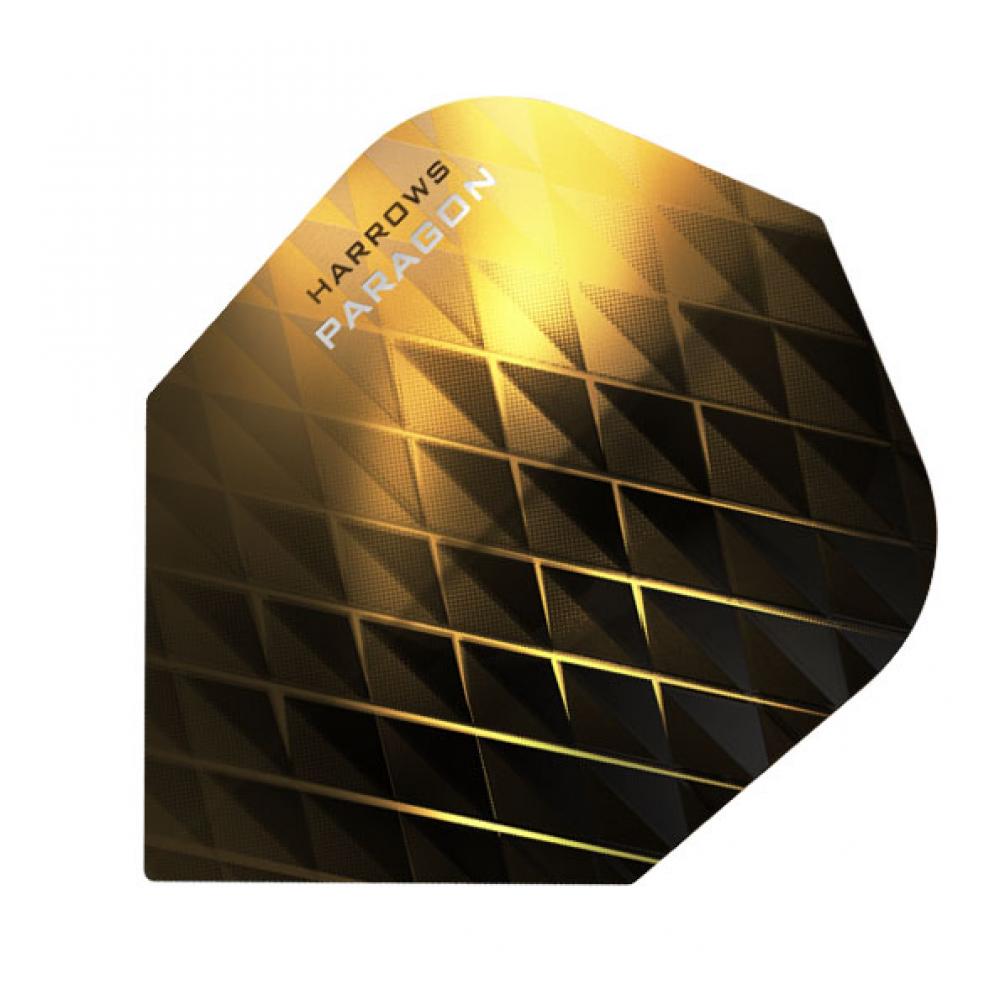  Plumas Harrows Darts Flights Paragon Black Yellow 