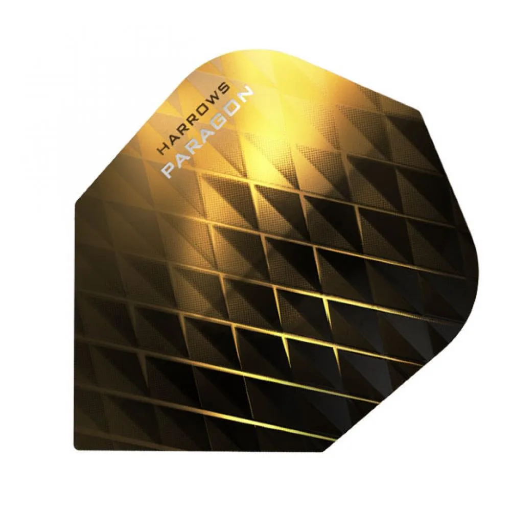  Plumas Harrows Darts Flights Paragon Black Yellow 