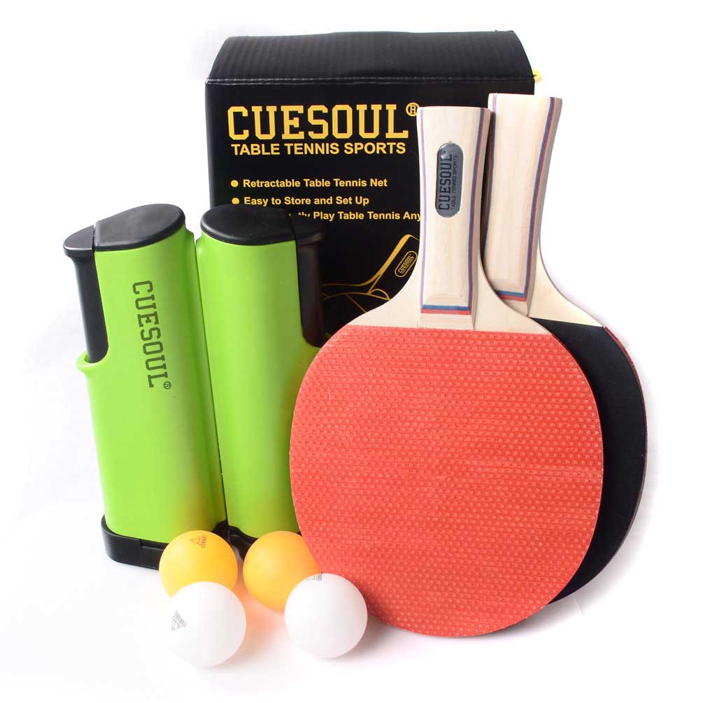Pack Cuesoul 2 palas + 3 bolas + Red Retractil