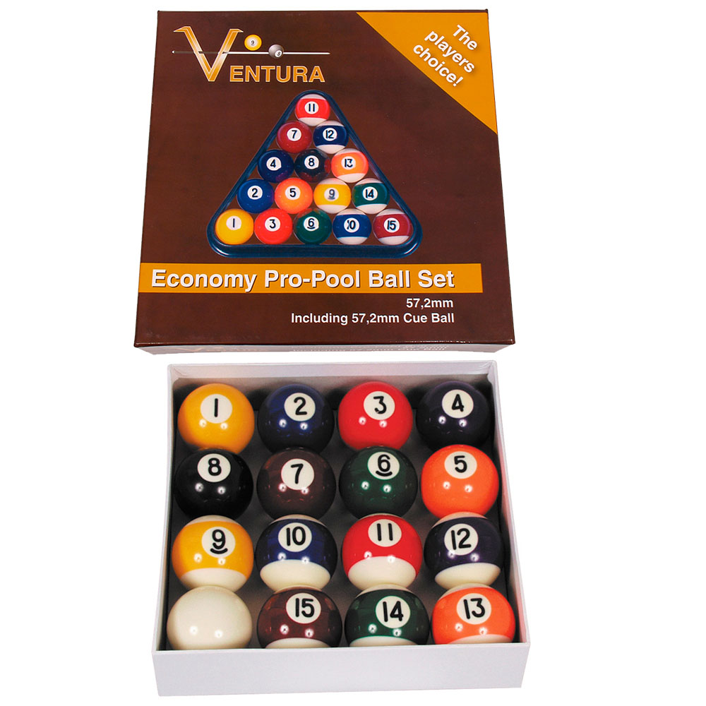 Juego Bolas Billar Ventura Economy Pro Set 57.3mm