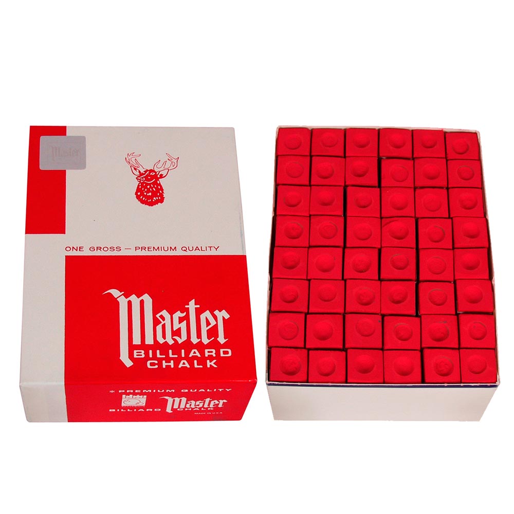 Tiza Billar Master Roja 144 unid