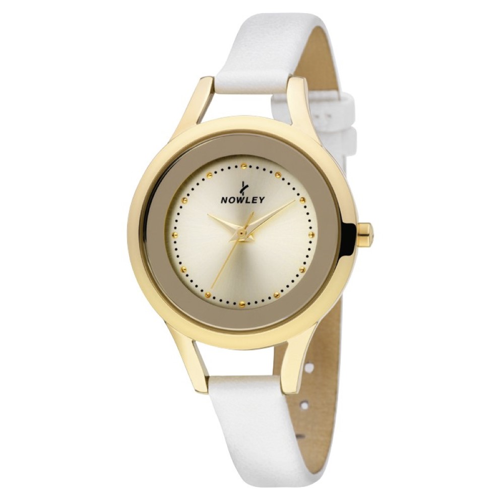 Reloj Nowley con correa blanca para mujer o niña 8-5793-0-5