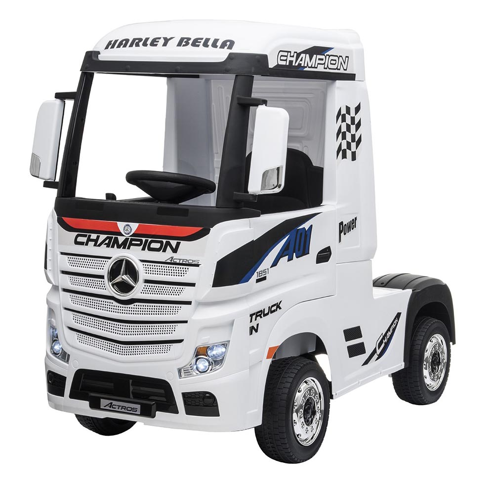 Camión Eléctrico Mercedes Actros Blanco para niños