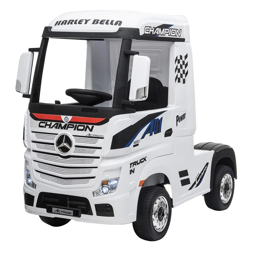 Camión Eléctrico Mercedes Actros Blanco para niños