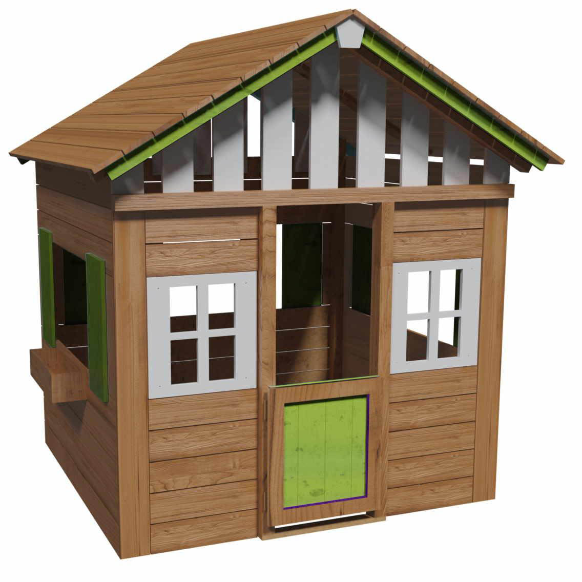 Casita infantil de madera Masgames Lollipop XL verde