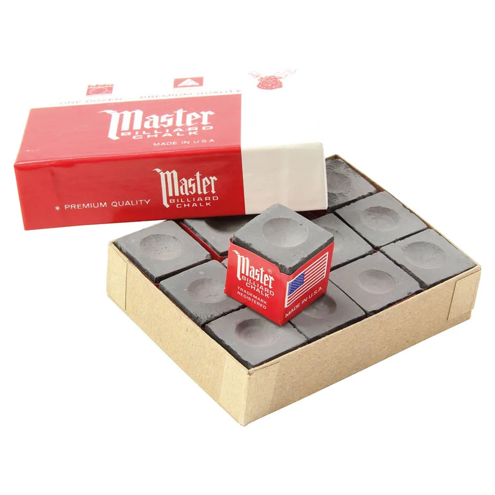 Tiza Billar Master color Charcoal 12 unid