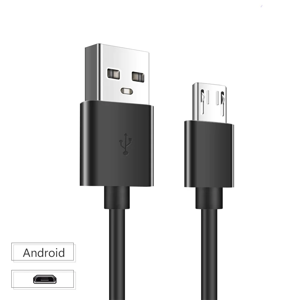 Cable micro usb de 2m negro 