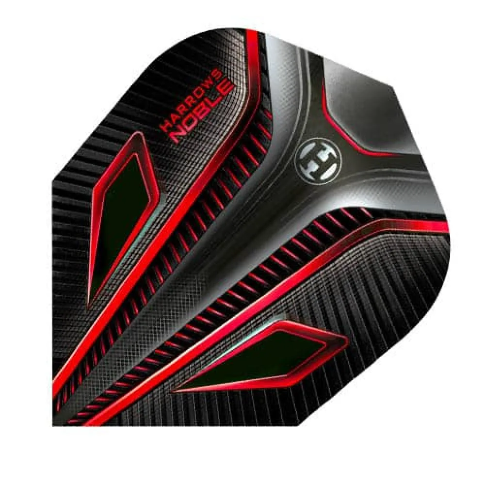 Plumas Harrows Darts Flights Noble Rojo