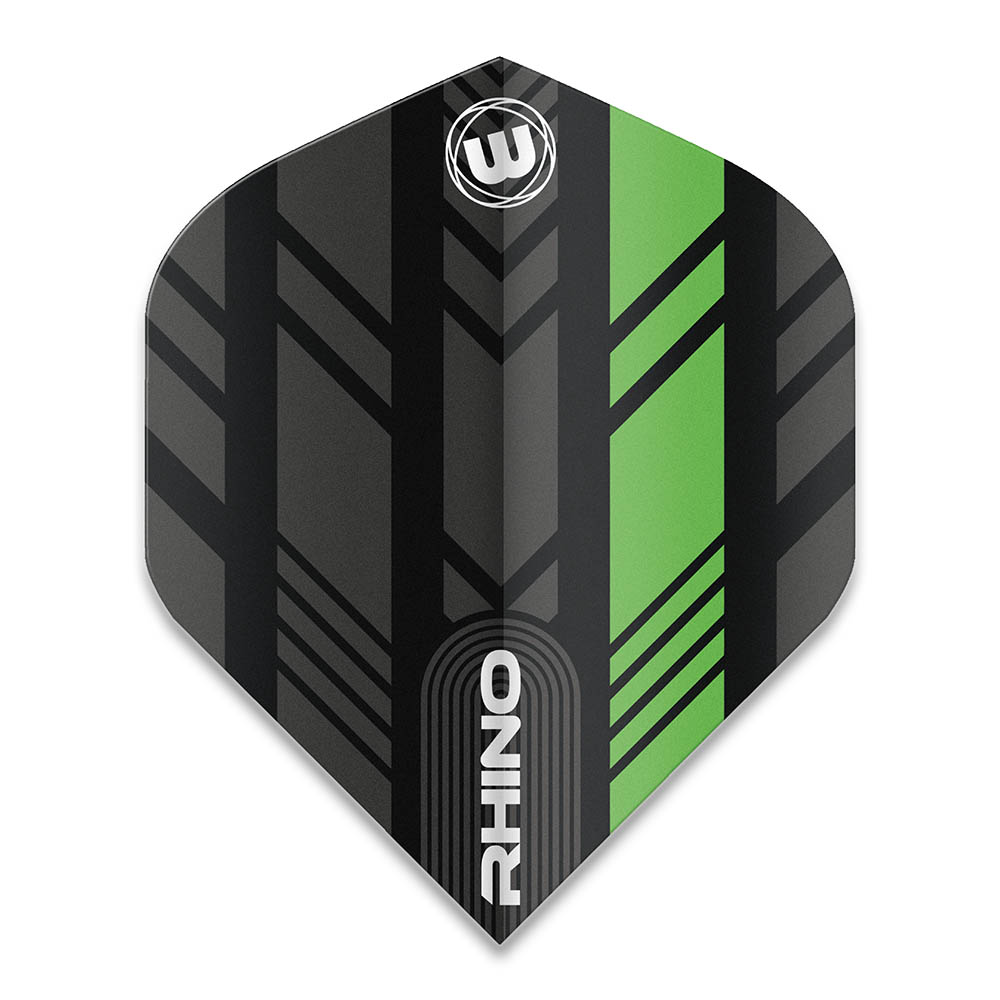  Plumas Winmau Darts Rhino Black Green 