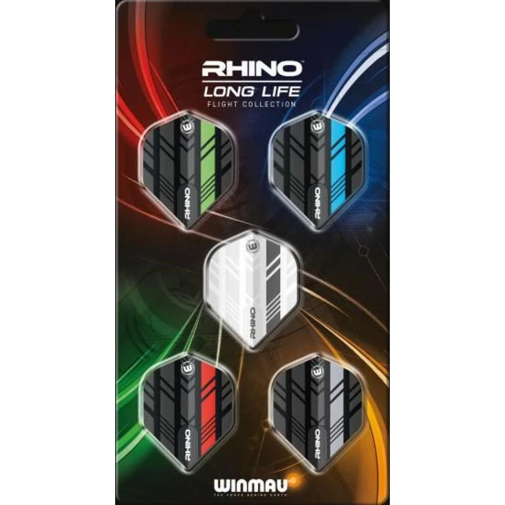  Plumas Winmau Darts Rhino Long Life Flight Collection 