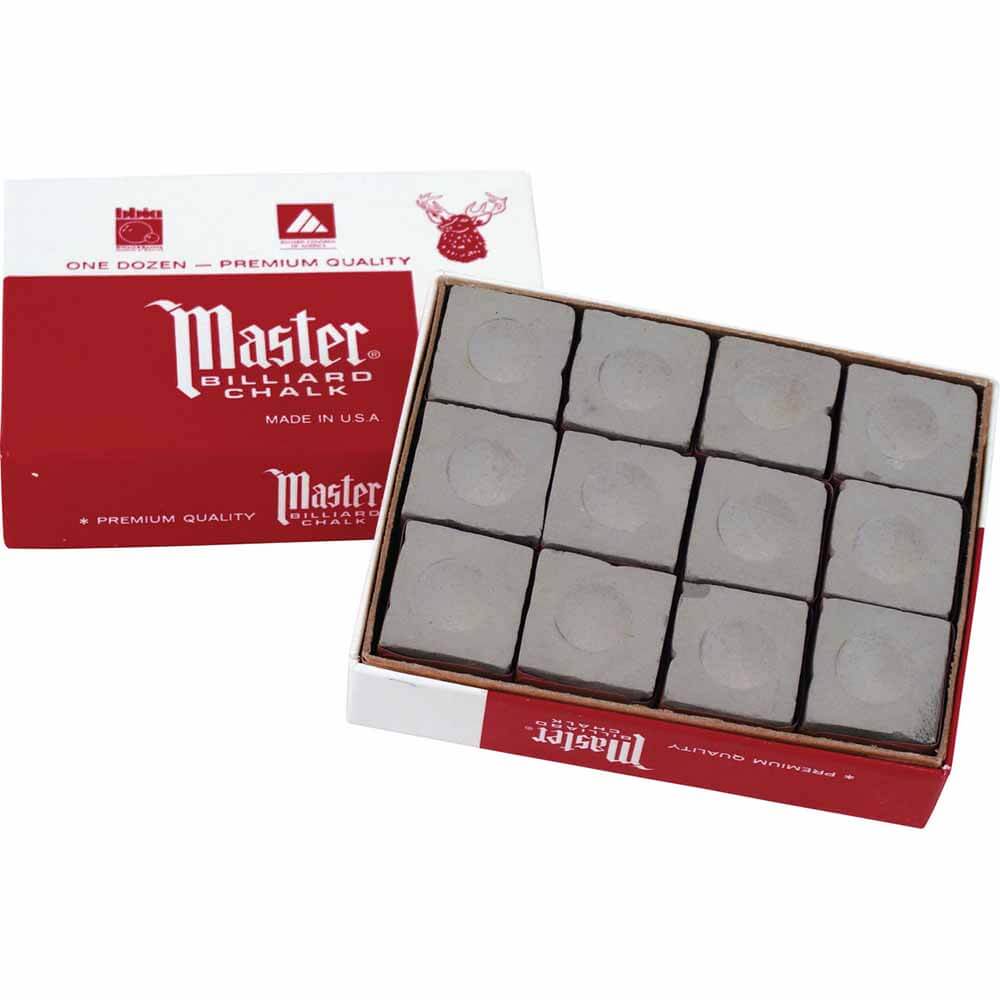 Tiza Billar Master Gris 12 unid