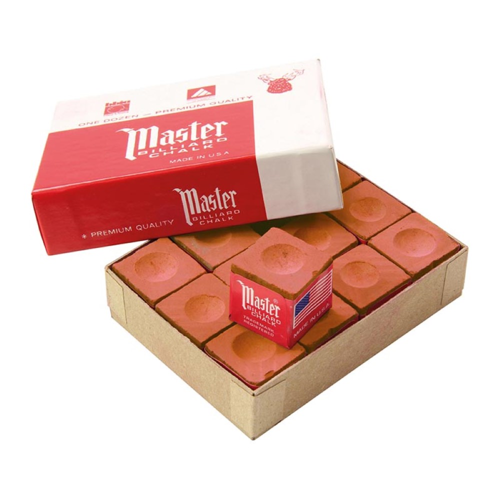 Tiza Billar Master Naranja Rust 12 unid
