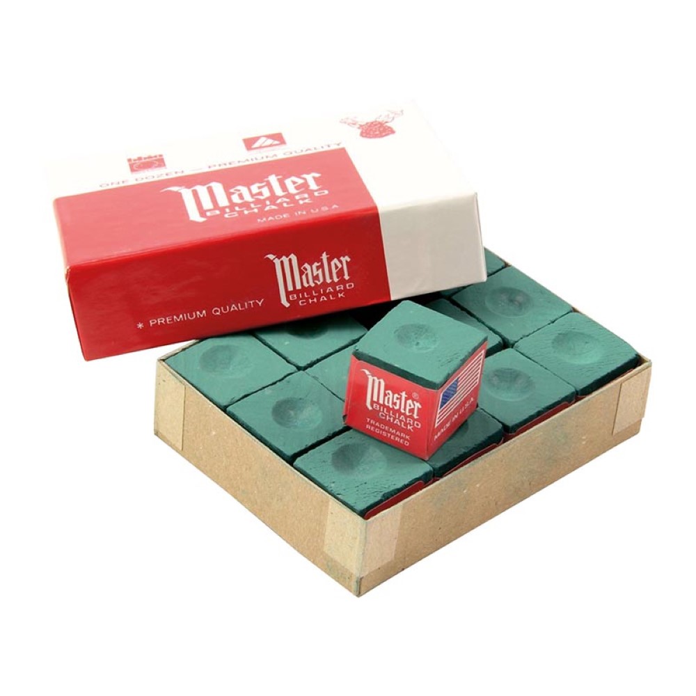 Tiza Billar Master Verde Spruce 12 unid