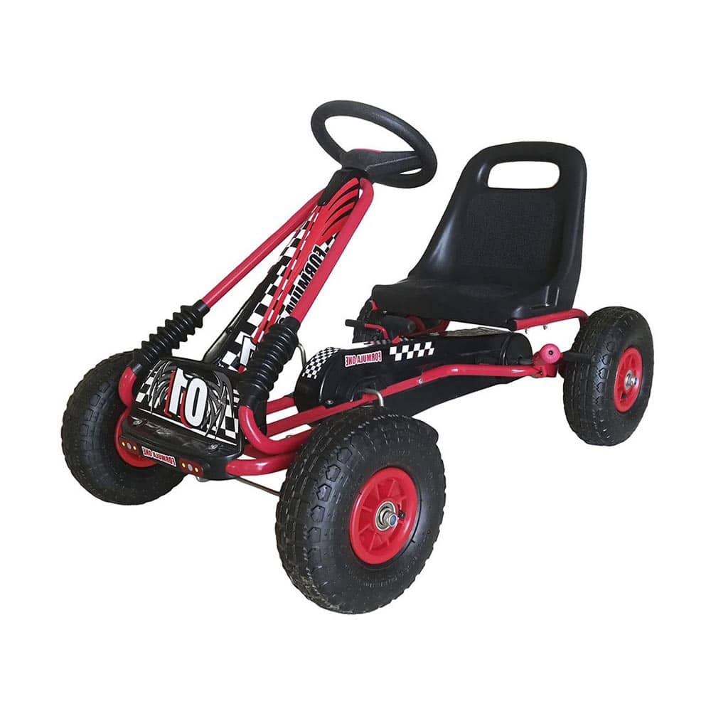 COSTWAY Go Kart para Niños Coche de Pedal con Asiento Ajustable,Freno de  Mano y Cambio