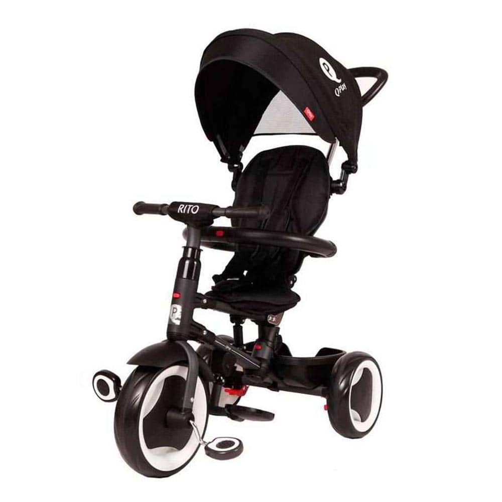 Triciclo a pedales QPlay Rito plegable Negro S386 Manuelgil