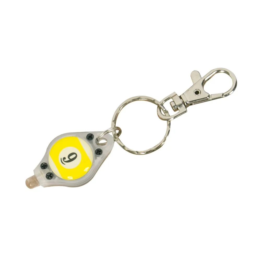 Llavero con luz LED con diseño de bola nueve