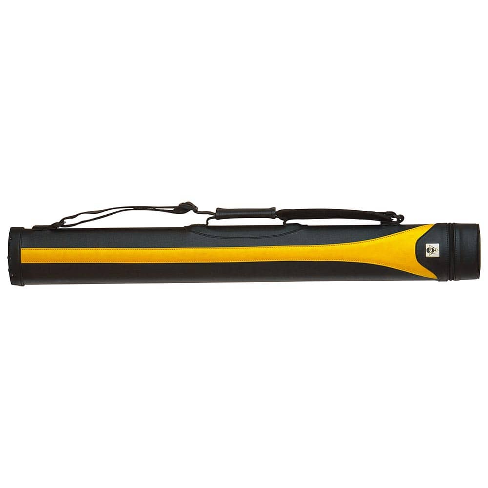 Funda rígida para taco de billar estilo SY-1 negro y amarillo 2P 2F 85cm