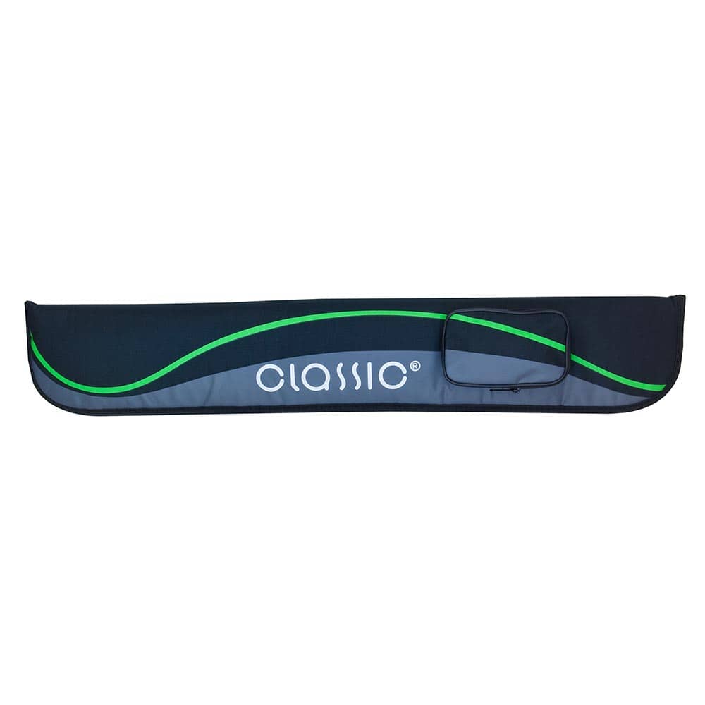 Funda para taco de billar Classic Passion negro y verde 2P 2F 83cm
