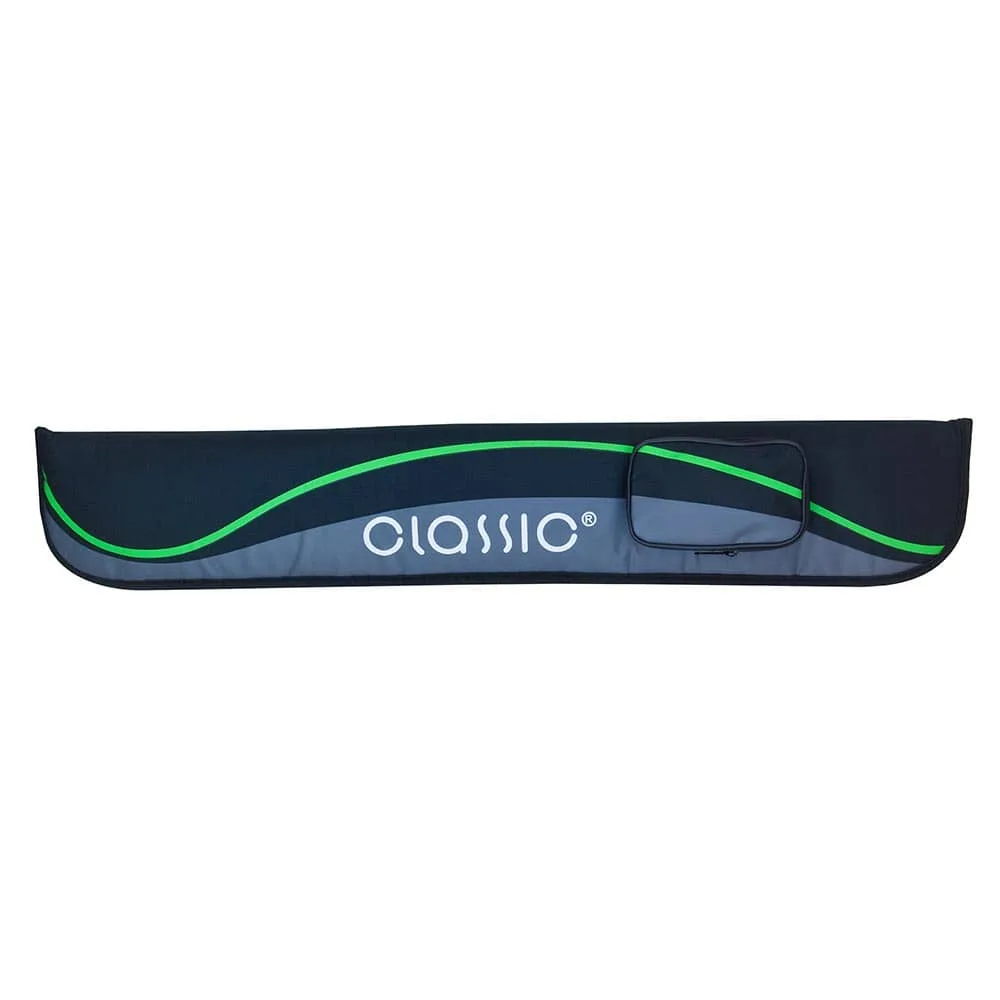 Funda para taco de billar Classic Passion negro y verde 2P 2F 83cm