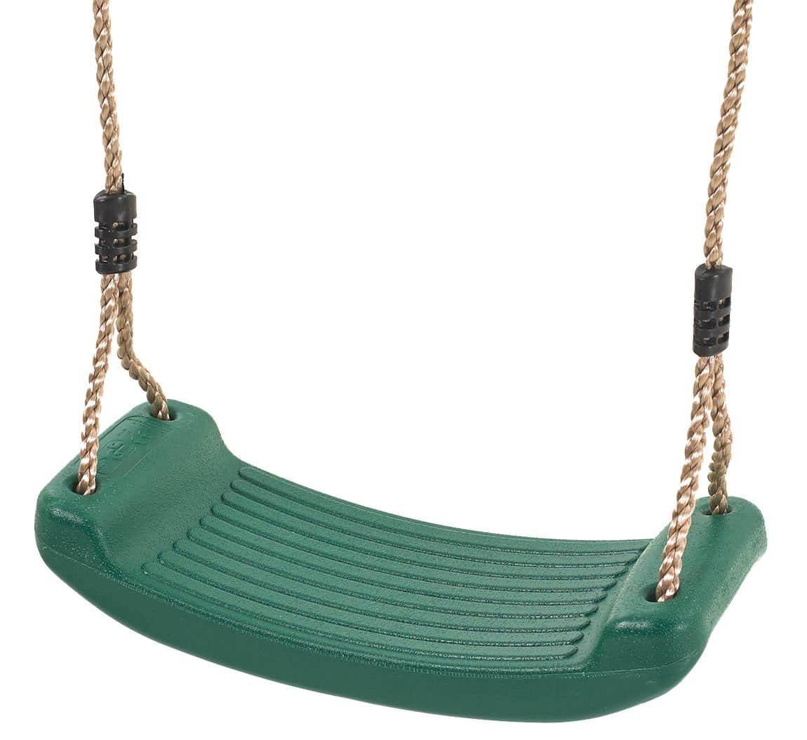 Asiento de plástico verde oscuro para columpio