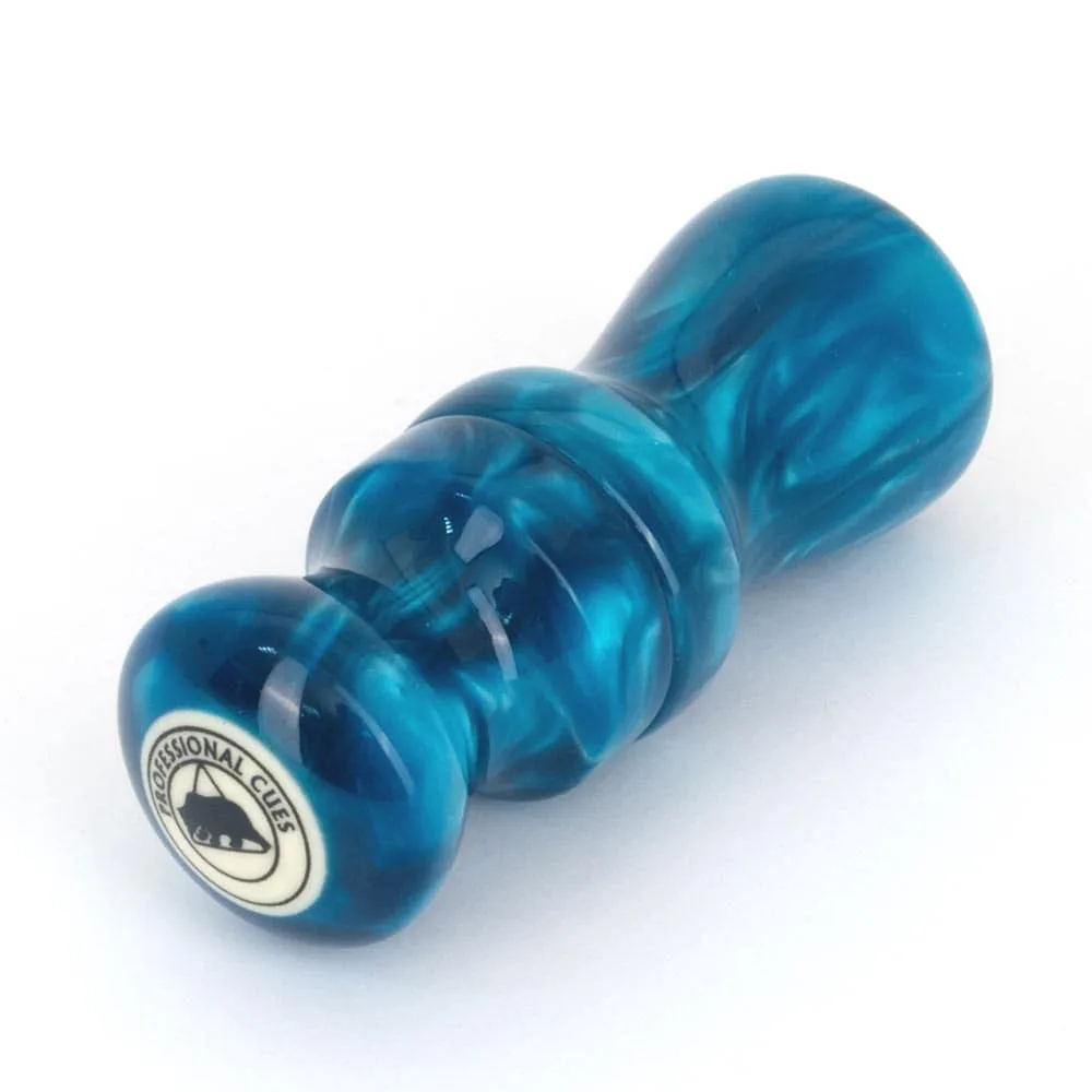 Protector taco billar americano rosca metal azul