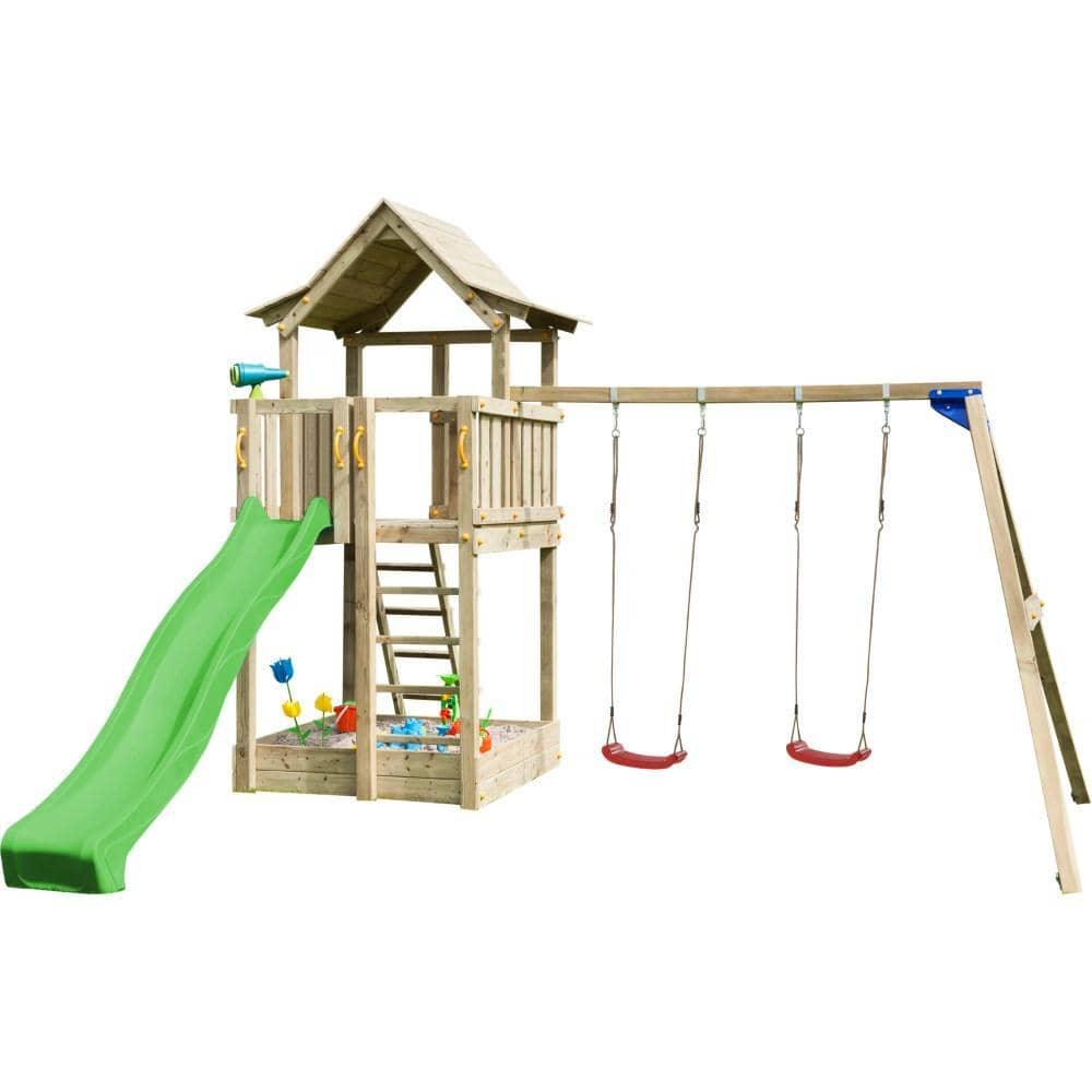 Parque infantil Masgames Pagoda XL con Columpio Doble
