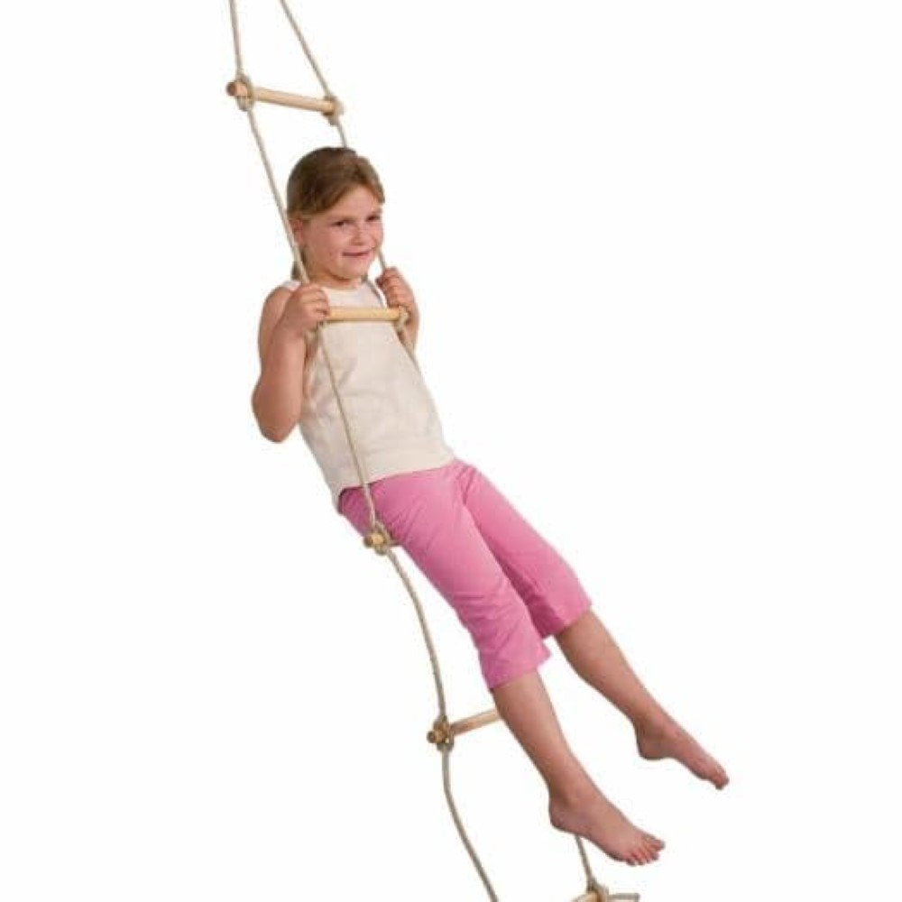 Escalera de cuerda corta con 1 anclaje para parque infantil