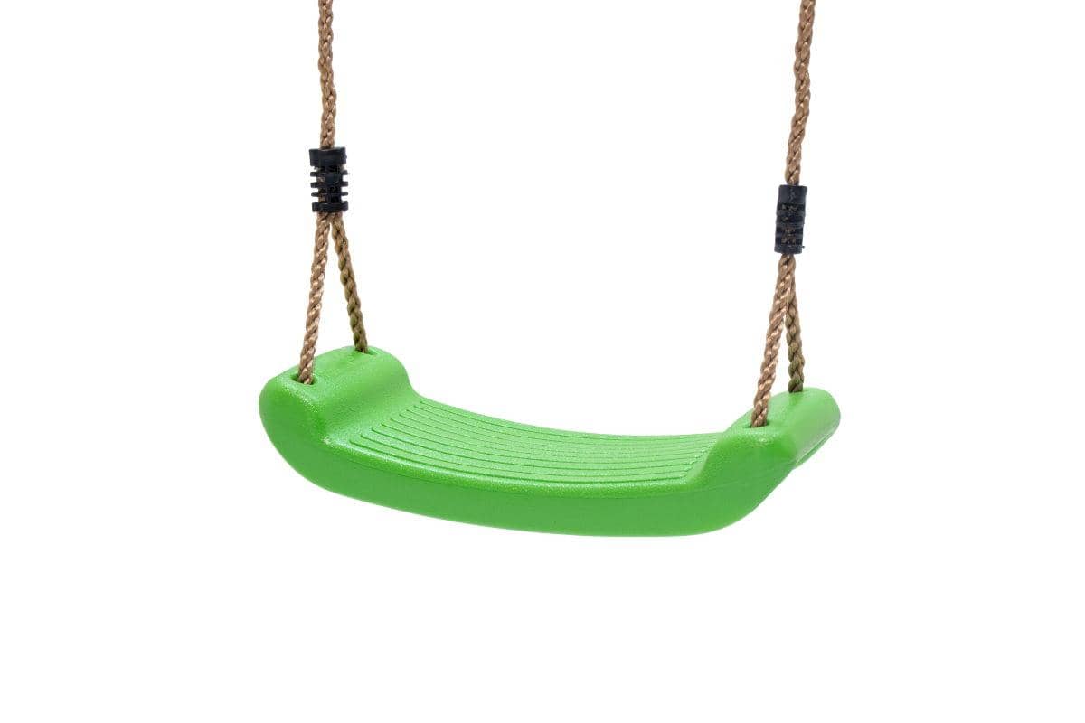 Asiento de plástico verde para columpio