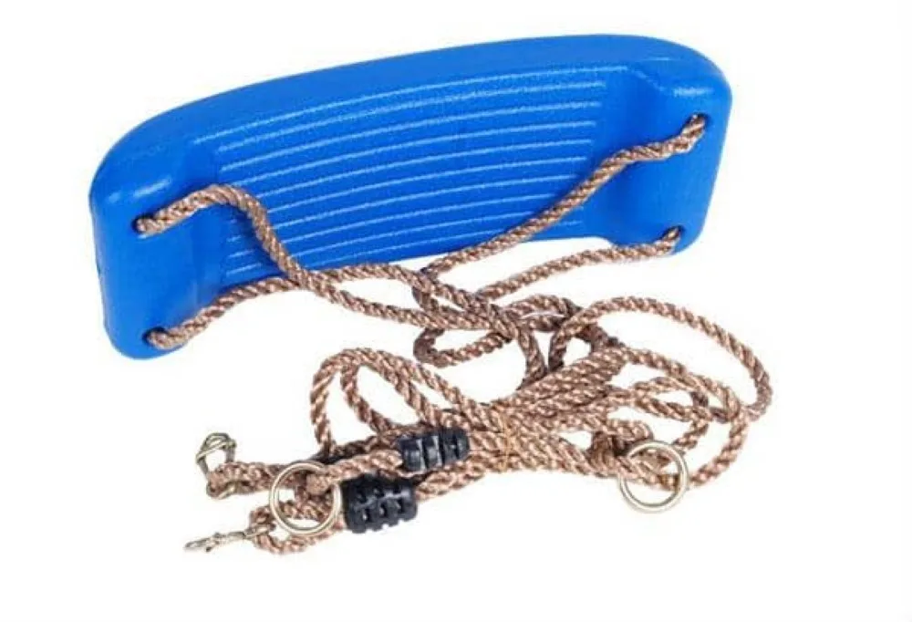 Asiento de plástico azul para columpio