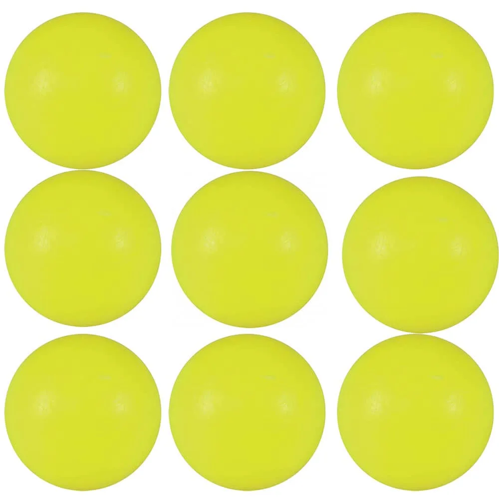 Bola Futbolin Polietileno Amarillo 16gr 33mm 9 unidades