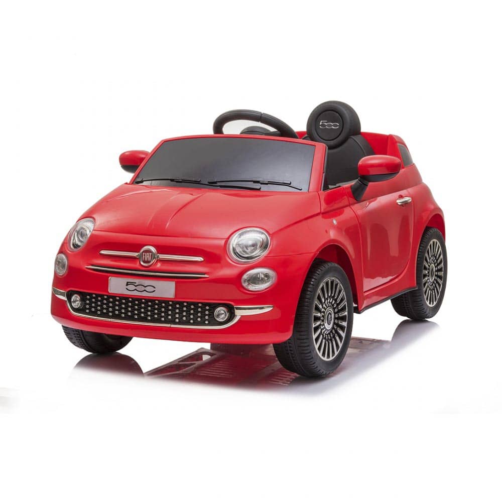 Coche eléctrico Fiat 500 rojo con radio control